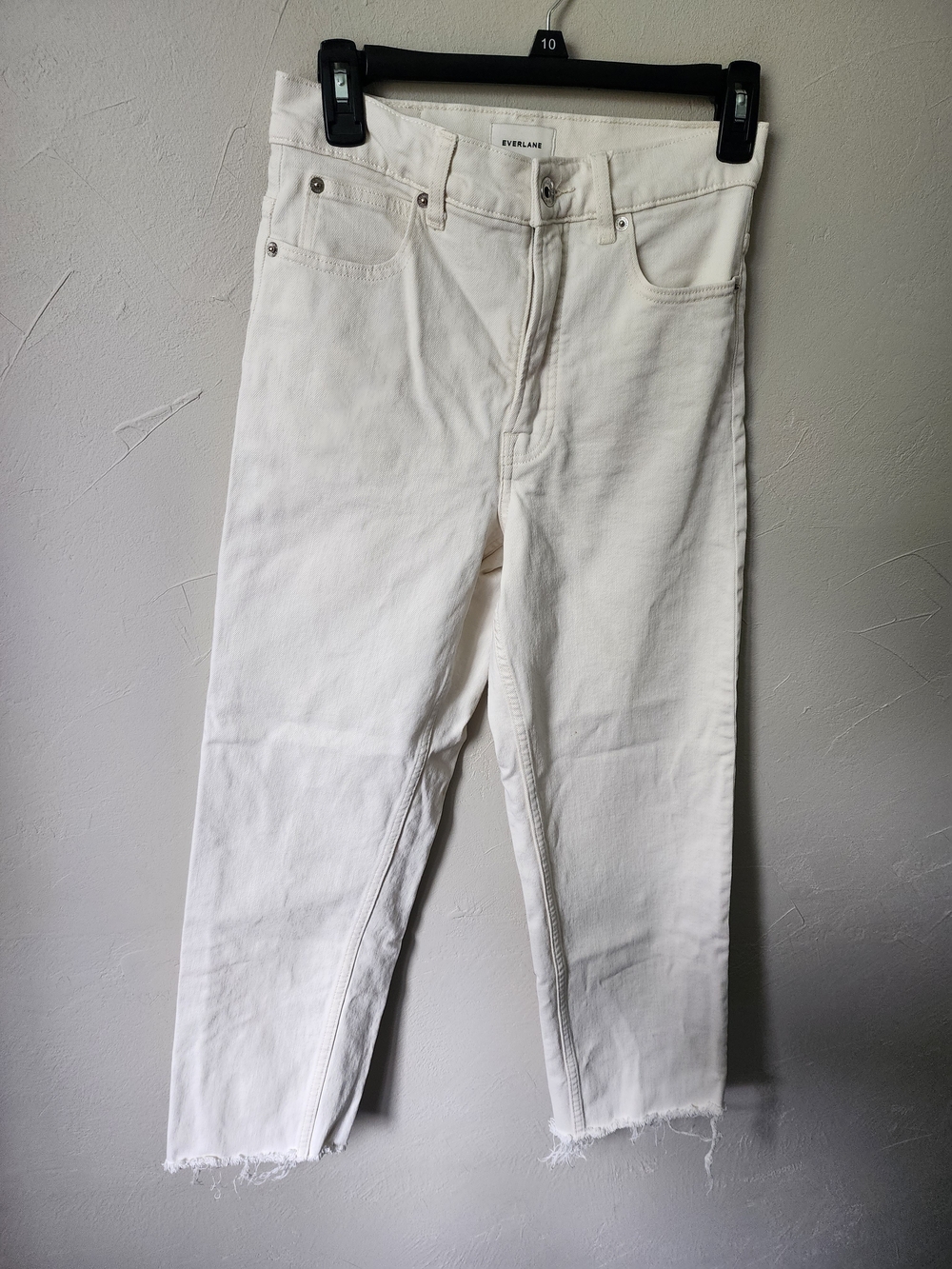 Everlane White Cropped Straight Jeans Size 25R